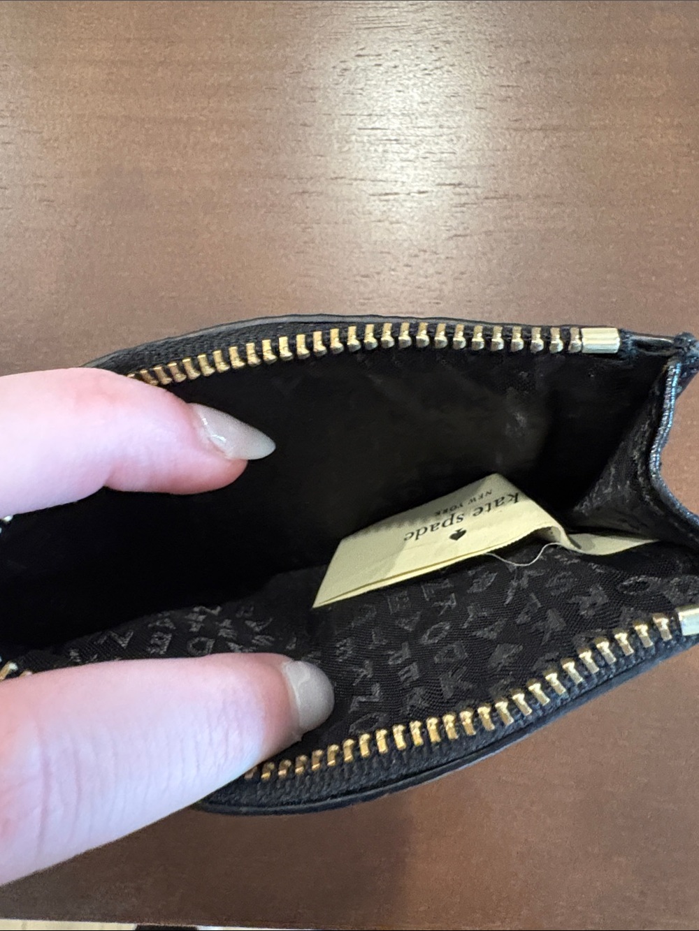 kate spade Black Glitter Keyring Card Case - Picture 3 of 5